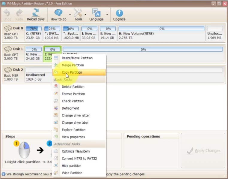 clone partition