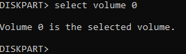 Resize partition with CMD Diskpart